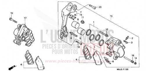 FRONT BRAKE CALIPER (ST1100) ST1100Y de 2000